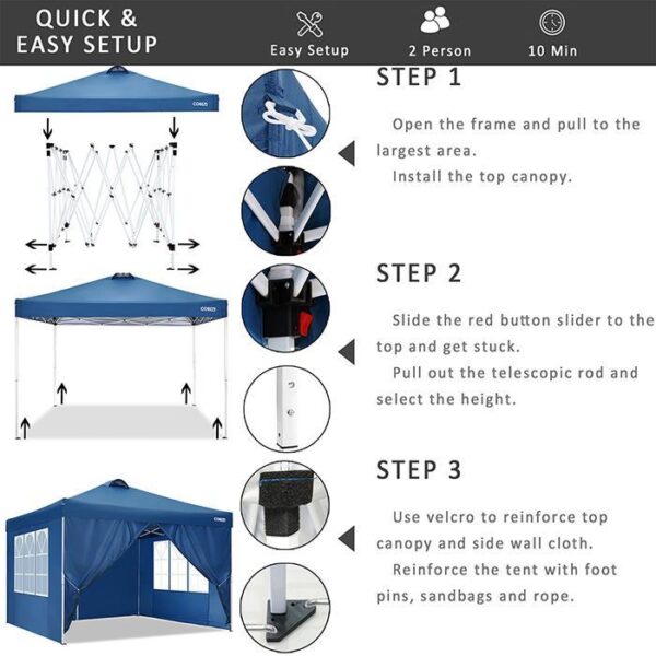 Large Folding Canopy Tent - Image 8